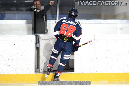 2019-11-16 Valpellice Bulldogs-Hockey Milano Bears 1179 Mattia Alario